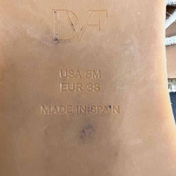 Diane Von Furstenberg Dakota Suede Gladiator Espadrille Sandals size 8 - Picture 8 of 8